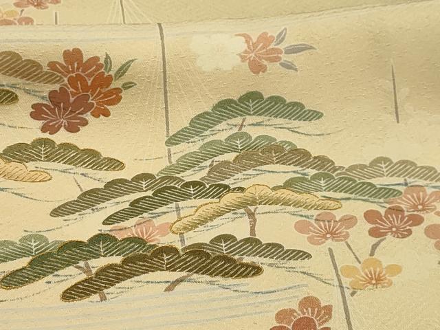 平和屋着物■豪華色留袖　作家物　刺繍　浜松文　暈し染め　金糸　正絹　逸品　AABJ1957sx