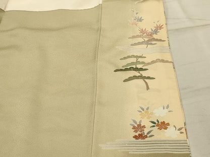 平和屋着物■豪華色留袖　作家物　刺繍　浜松文　暈し染め　金糸　正絹　逸品　AABJ1957sx