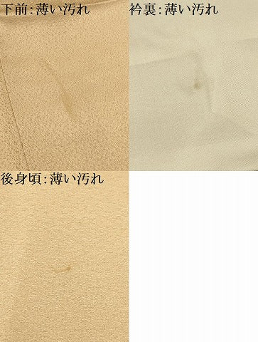 平和屋着物■訪問着　手描き　地紙重ね人物風景文　金彩　正絹　逸品　AABJ1959sx