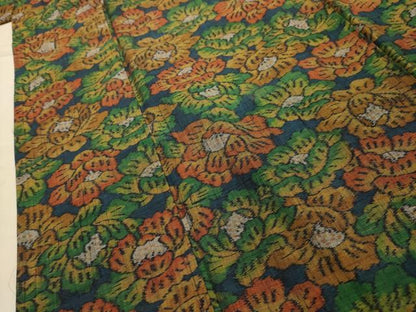 平和屋着物■上質な紬　花尽くし　正絹　逸品　AABJ1962sx