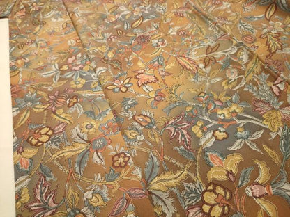 平和屋着物■上質な小紋　更紗花文　暈し染め　鬼しぼ縮緬　正絹　逸品　AABJ1967sx