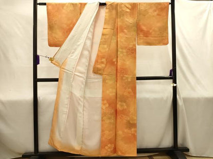 平和屋着物■上質な小紋　地紋起こし　花尽くし　暈し染め　正絹　逸品　AABJ1969sx