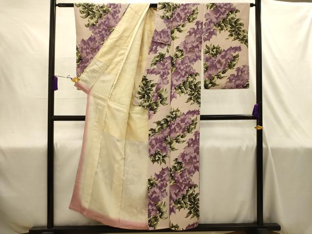 平和屋着物■上質な小紋　草花文　金彩　正絹　逸品　AABJ1971sx