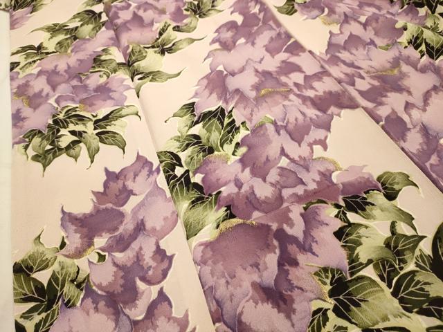 平和屋着物■上質な小紋　草花文　金彩　正絹　逸品　AABJ1971sx