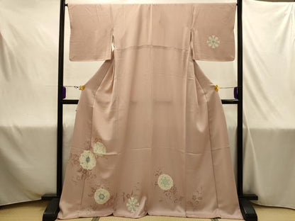 平和屋着物■訪問着　刺繍　正倉院花文　ロング丈　正絹　逸品　AABJ1972sx