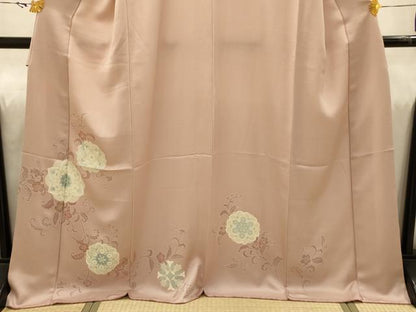 平和屋着物■訪問着　刺繍　正倉院花文　ロング丈　正絹　逸品　AABJ1972sx