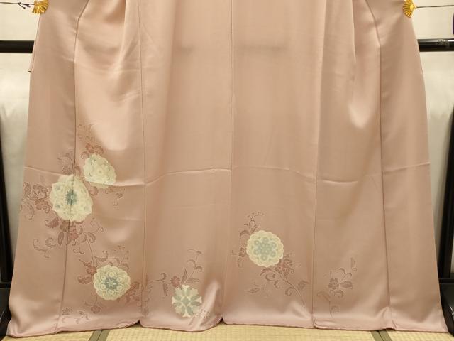 平和屋着物■訪問着　刺繍　正倉院花文　ロング丈　正絹　逸品　AABJ1972sx