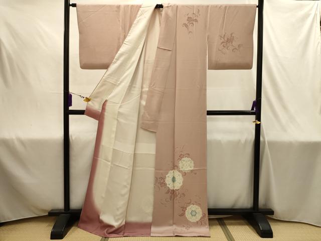 平和屋着物■訪問着　刺繍　正倉院花文　ロング丈　正絹　逸品　AABJ1972sx