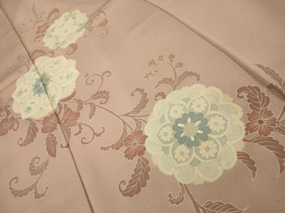 平和屋着物■訪問着　刺繍　正倉院花文　ロング丈　正絹　逸品　AABJ1972sx