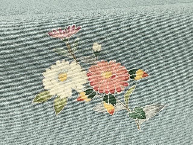 平和屋着物■上質な小紋　友禅　草花文　正絹　逸品　AABJ1973sx
