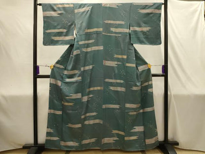 平和屋着物■上質な小紋　更紗花文　金銀彩　正絹　逸品　AABJ1976sx