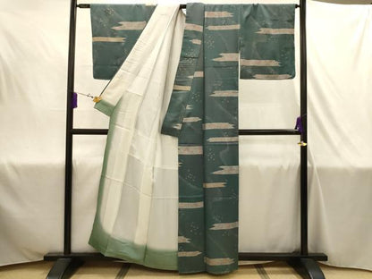 平和屋着物■上質な小紋　更紗花文　金銀彩　正絹　逸品　AABJ1976sx