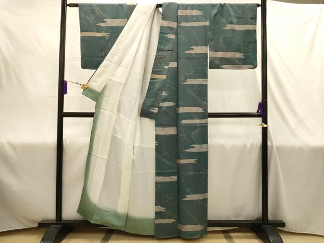 平和屋着物■上質な小紋　更紗花文　金銀彩　正絹　逸品　AABJ1976sx
