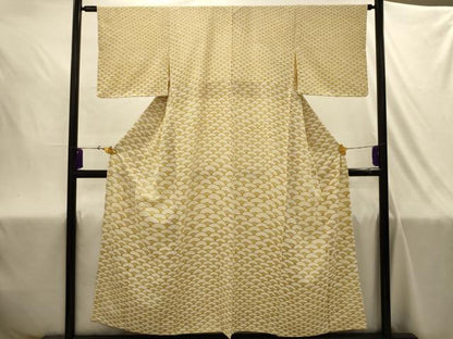 平和屋着物■訪問着　型染め　青海波　正絹　逸品　AABJ1977sx