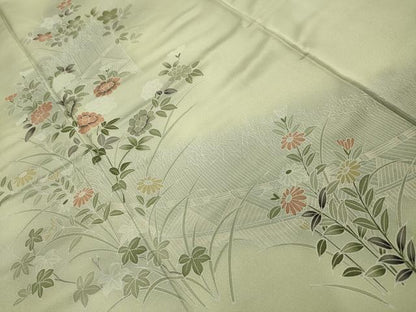 平和屋着物■訪問着　草花文　暈し染め　正絹　逸品　AABJ1983sx