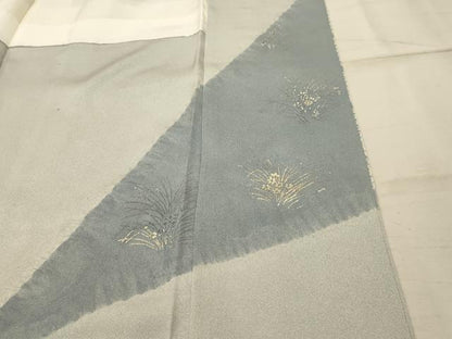 平和屋着物■豪華色留袖　絞り　刺繍　草花文　金彩　正絹　逸品　AABJ1988sx