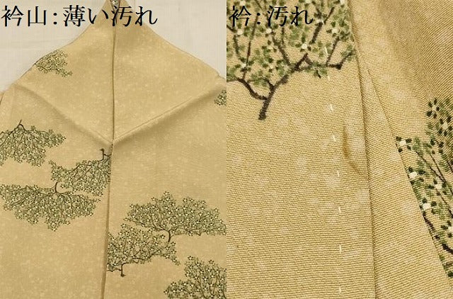 平和屋着物■上質な小紋　草花文　正絹　逸品　AABJ1994sx