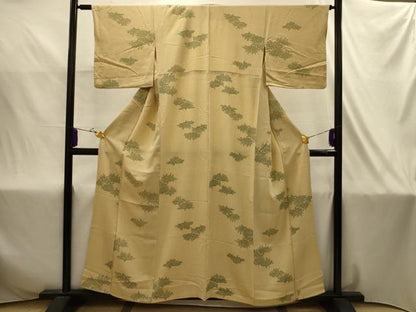 平和屋着物■上質な小紋　草花文　正絹　逸品　AABJ1994sx