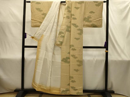 平和屋着物■上質な小紋　草花文　正絹　逸品　AABJ1994sx