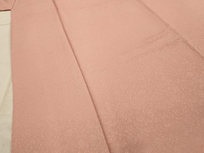 平和屋着物■上質な色無地　草花地紋　宍色　正絹　逸品　AABJ1995sx