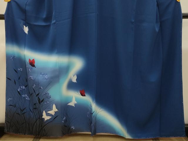 平和屋着物■訪問着　花蝶文　暈し染め　正絹　逸品　AABJ1998sx
