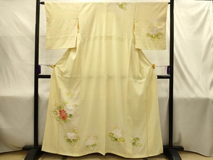 平和屋着物■訪問着　蓮　暈し染め　正絹　逸品　AABJ2002sx