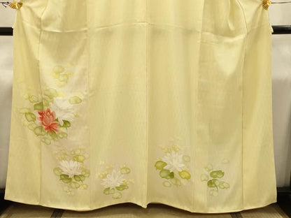 平和屋着物■訪問着　蓮　暈し染め　正絹　逸品　AABJ2002sx
