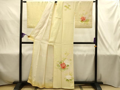 平和屋着物■訪問着　蓮　暈し染め　正絹　逸品　AABJ2002sx