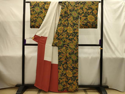 平和屋着物■上質な小紋　吉祥花文　正絹　逸品　AABJ2003sx