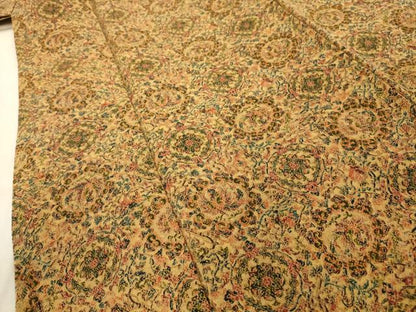 平和屋着物■上質な小紋　鳳凰更紗花丸文　鬼しぼ縮緬　正絹　逸品　AABJ2006sx