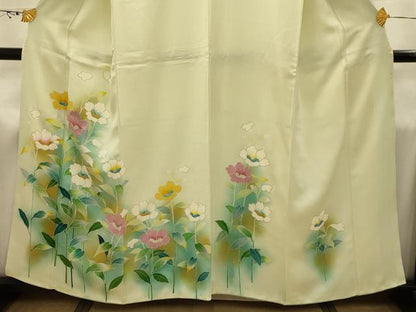 平和屋着物■訪問着　刺繍　草花文　暈し染め　金彩　正絹　逸品　AABJ2009sx