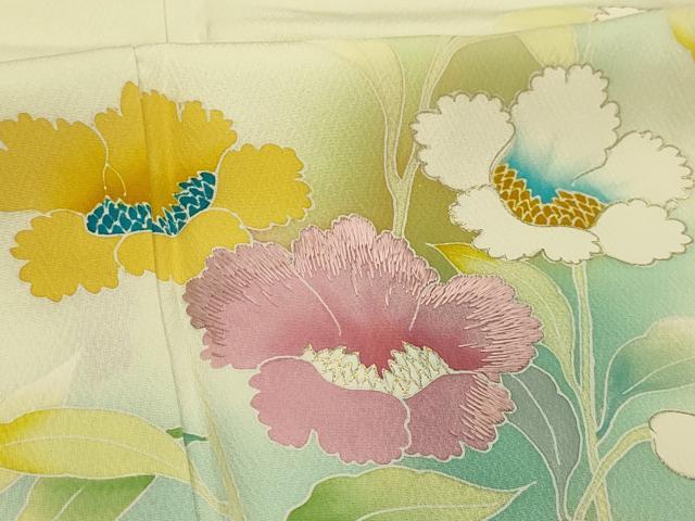 平和屋着物■訪問着　刺繍　草花文　暈し染め　金彩　正絹　逸品　AABJ2009sx