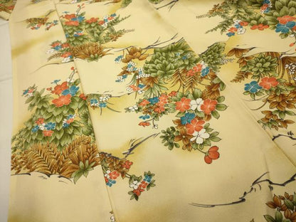 平和屋着物■上質な小紋　草花文　暈し染め　正絹　逸品　AABJ2011sx