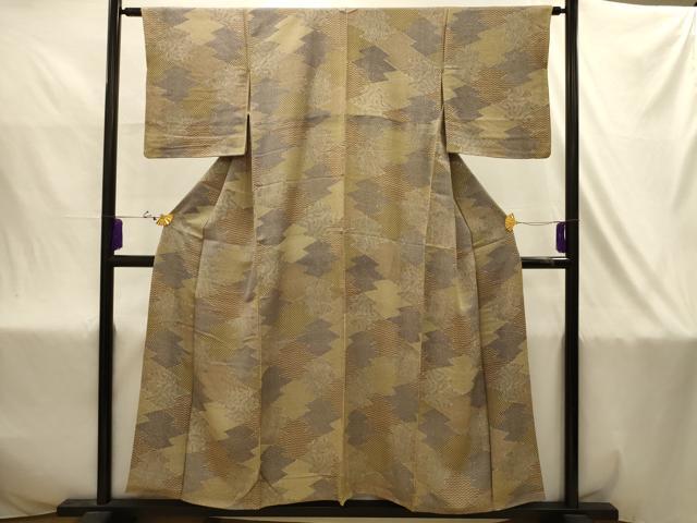 平和屋着物■上質な小紋　松皮菱草花文　正絹　逸品　AABJ2012sx