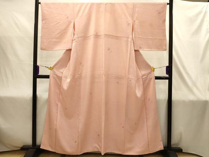 平和屋着物■上質な小紋　色紙重ね花文　正絹　逸品　AABJ2014sx