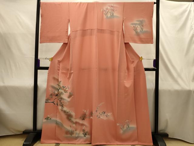 平和屋着物■訪問着　友禅　枝花文　暈し染め　金彩　正絹　逸品　AABJ2015sx