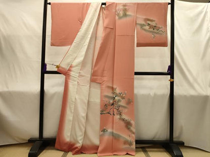 平和屋着物■訪問着　友禅　枝花文　暈し染め　金彩　正絹　逸品　AABJ2015sx