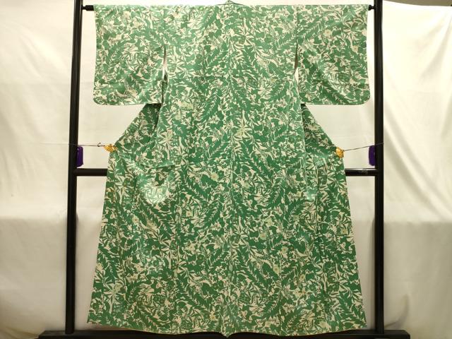 平和屋着物■上質な小紋　草花文　金彩　正絹　逸品　AABJ2016sx