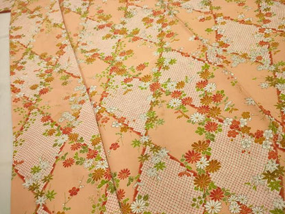 平和屋着物■上質な小紋　花菱文　正絹　逸品　AABJ2017sx
