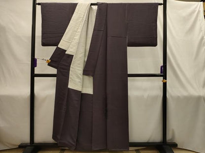 平和屋着物■豪華色留袖　色無地　風景地紋　紅消鼠色　正絹　逸品　AABJ2020sx