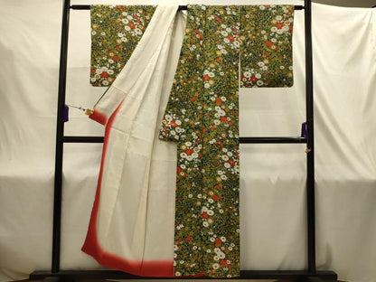 平和屋着物■上質な小紋　草花文　正絹　逸品　AABJ2023sx