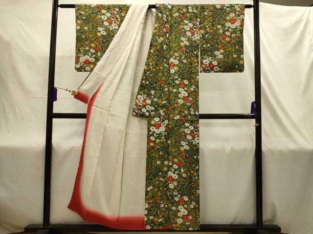 平和屋着物■上質な小紋　草花文　正絹　逸品　AABJ2023sx