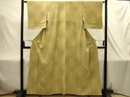 平和屋着物■上質な小紋　草花文　地紋起こし　暈し染め　正絹　逸品　AABJ2024sx
