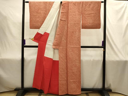平和屋着物■大変加工の良い総絞り小紋　正絹　逸品　AABJ2029sx