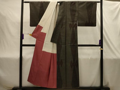 平和屋着物■本場大島紬　7マルキ　飾花文　正絹　逸品　AABJ2030sx
