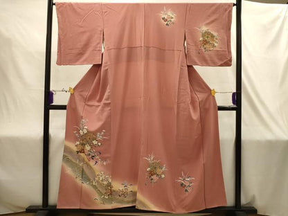 平和屋着物■訪問着　鳳凰花鏡裏文　暈し染め　金彩　正絹　逸品　AABJ2032sx