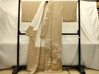 平和屋着物■豪華色留袖　刺繍　草花文　暈し染め　金銀糸　正絹　逸品　AABJ2040sx