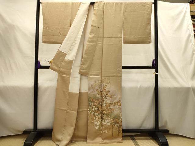 平和屋着物■豪華色留袖　刺繍　草花文　暈し染め　金銀糸　正絹　逸品　AABJ2040sx