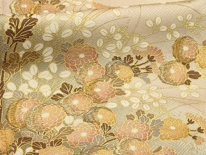 平和屋着物■豪華色留袖　刺繍　草花文　暈し染め　金銀糸　正絹　逸品　AABJ2040sx