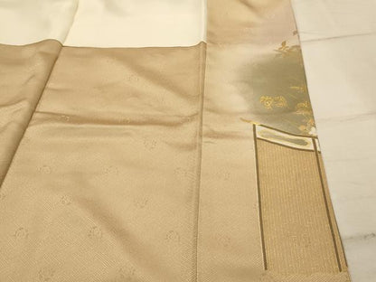 平和屋着物■豪華色留袖　刺繍　草花文　暈し染め　金銀糸　正絹　逸品　AABJ2040sx